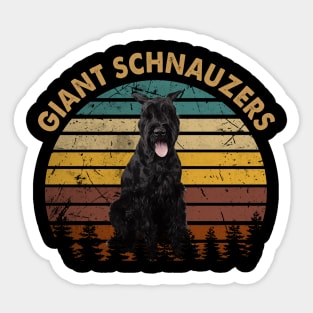 Giant Schnauzer Sophistication Tee Triumph for Canine Admirers Sticker